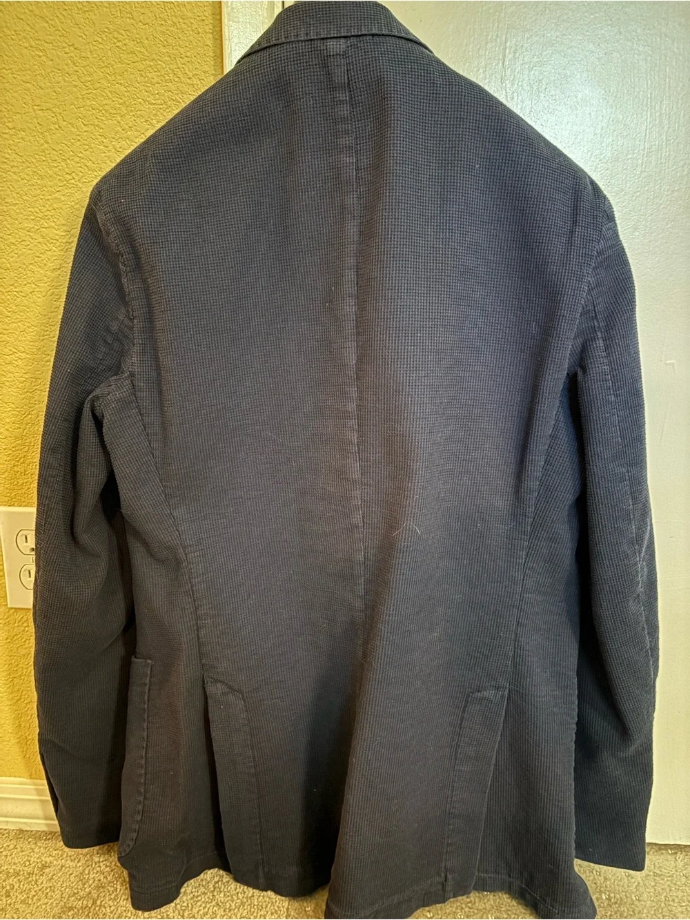Navy Waffle Textured Sport Coat